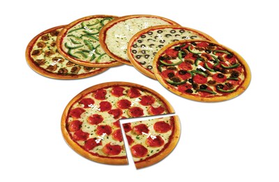 Learning Resources Magnetic Pizza Fraction Set, 6 Pieces (LER5062)