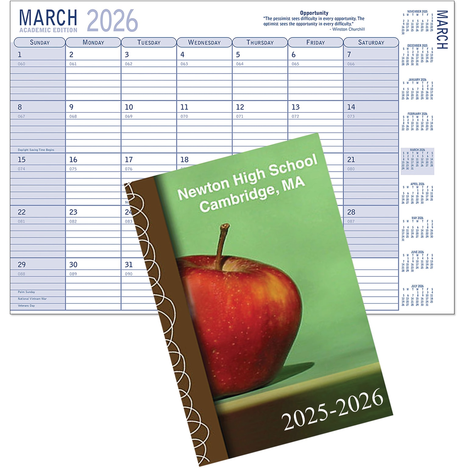 Custom HDI Academic Desk Planner
