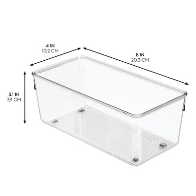 iDesign Linus Plastic Drawer Organizer, Clear, 2/Set (52830M2)