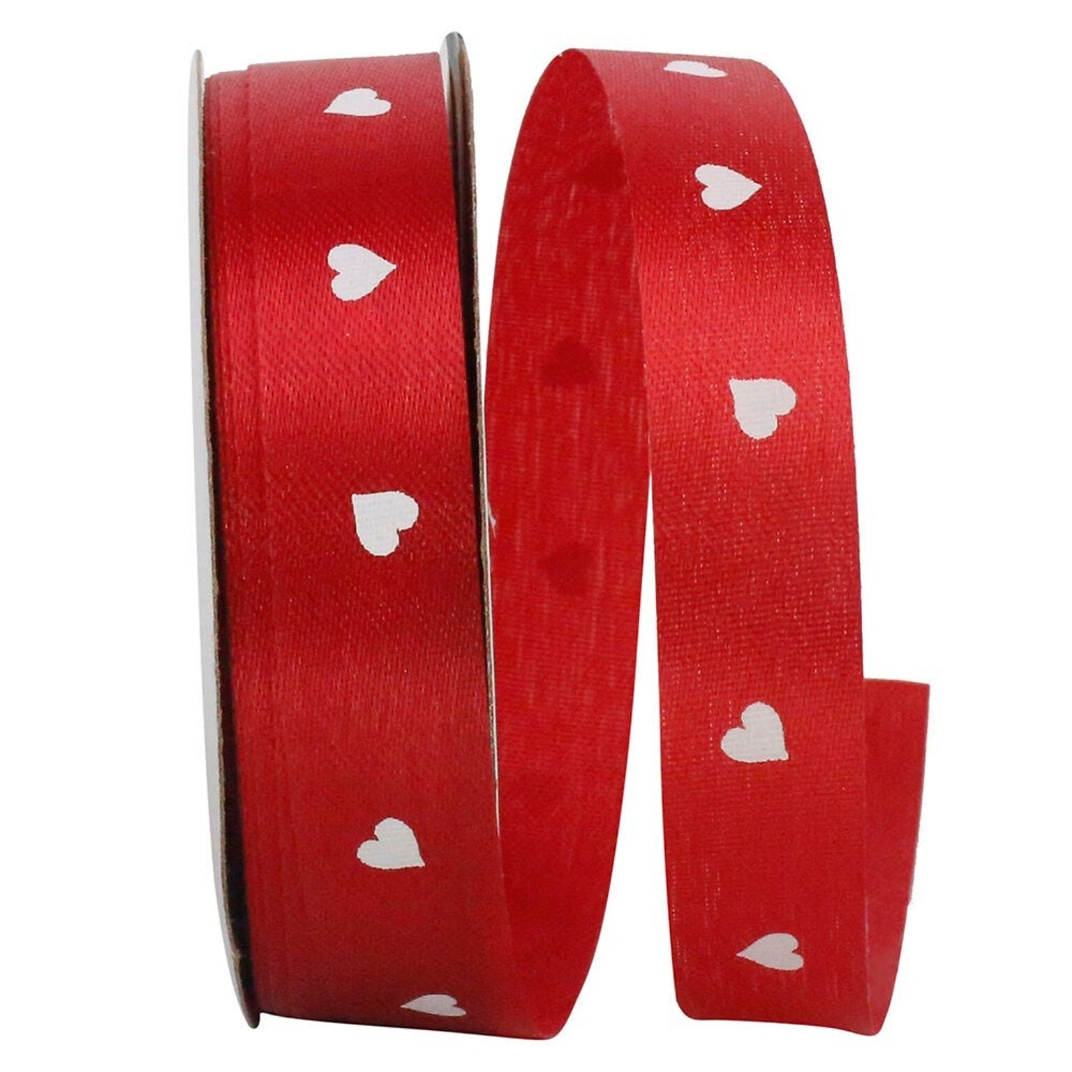 JAM Paper Valentines Day Ribbon, Red/White (52640340650)