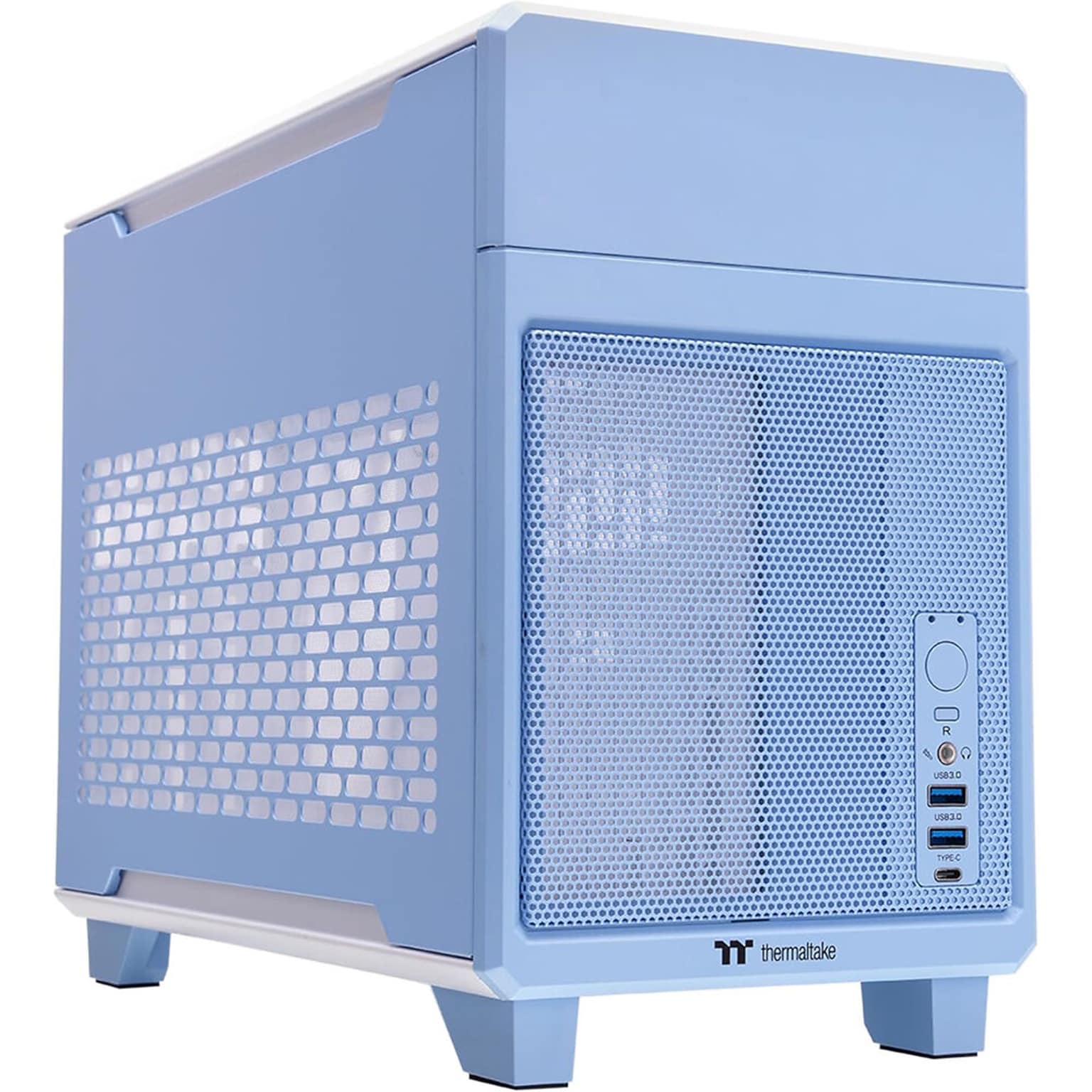 Thermaltake TR100 Mini-Tower Chassis Computer Case, Hydrangea Blue (CA-11A-00SFNN-00)