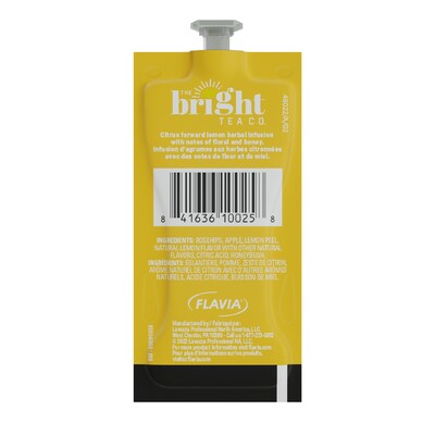The Bright Tea Co. Lemon Herbal Tea, Flavia Freshpacks, 100/Carton (B502)