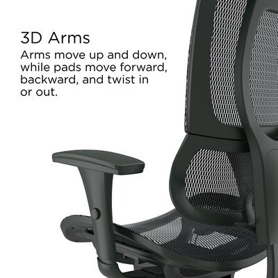 Union & Scale FlexFit™ 1500TM Ergonomic Mesh Swivel Task Chair, Black (UN28570)