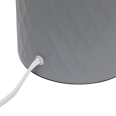 Simple Designs Touch of Chevron 17.25" LED Table Lamp, Gray (LT2122-GRY)