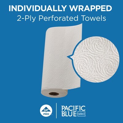 Pacific Blue Select Paper Towels, 2-ply, 85 Sheets/Roll, 30 Rolls/Carton (27385)
