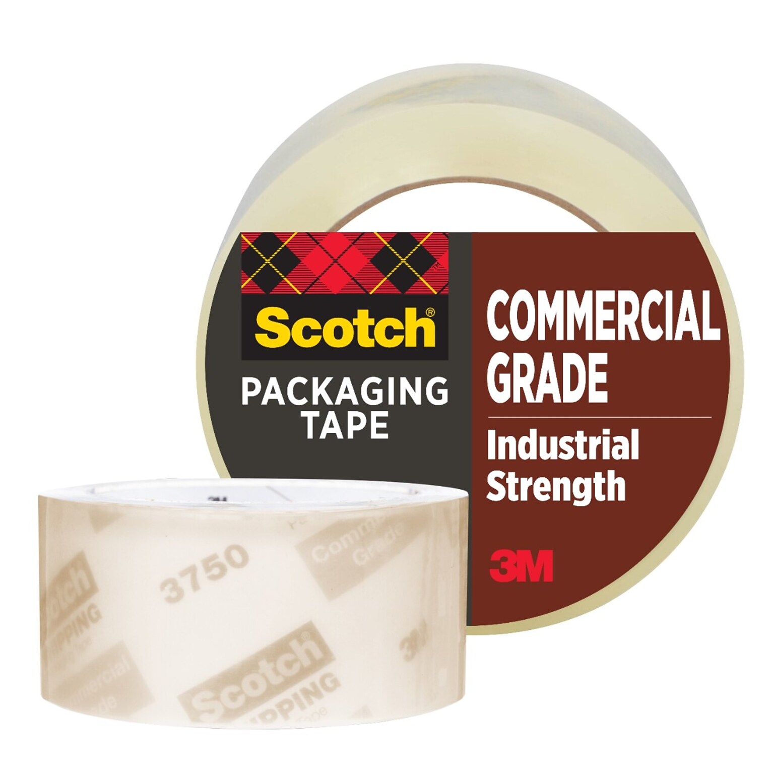 Scotch Commercial Grade Shipping Packing Tape, 1.88 x 54.6 yds., Clear (3750)