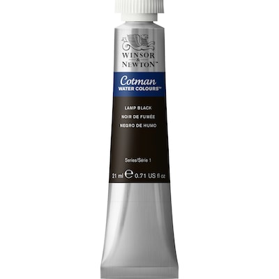 Winsor & Newton Watercolor Paint Tube, Lamp Black (WNX0308337)