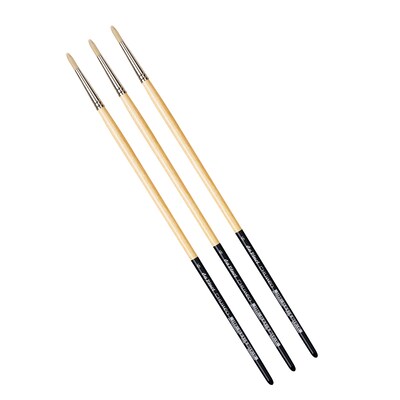da Vinci CHUNEO Oil Synthetic Hog Round Brush, 3 /Pack (DVXVA77296-3)