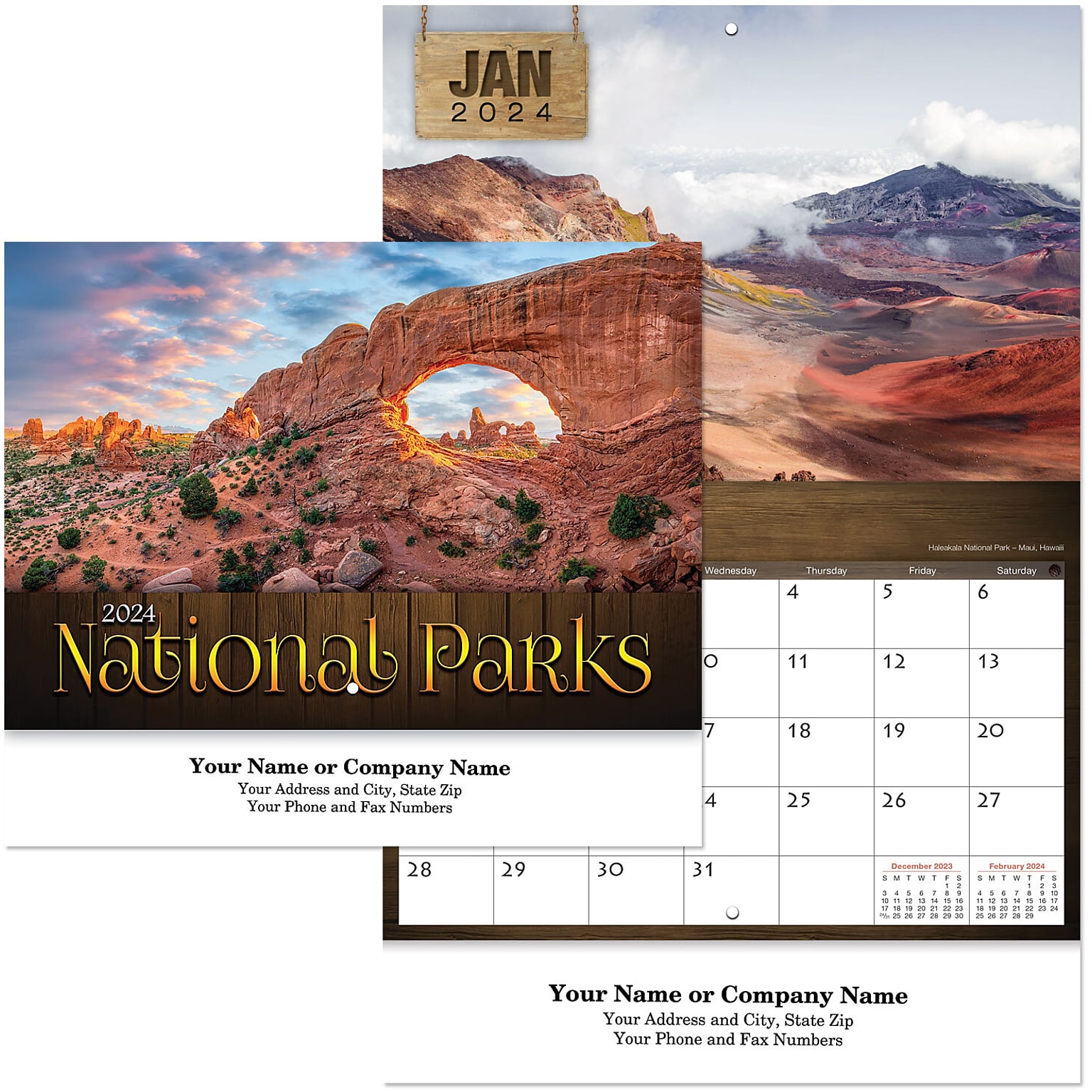 Custom National Parks Wall Calendar Stitched