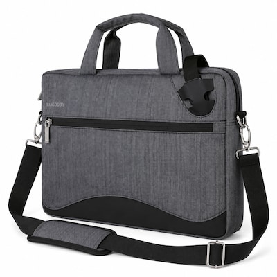 Vangoddy Wave Nylon Messenger Bag, Black (NBKLEA603)