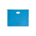 Smead Hanging File Folders, 1/5-Cut Adjustable Tab, Letter Size, 2 Expansion, Sky Blue, 25/Box (642