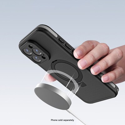 SaharaCase Oasis MagSafe Phone Case for iPhone 16 Pro, Shock Absorbing, Black (CP00685)