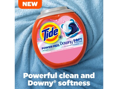 Tide Power PODS Downy HE Laundry Detergent Capsules, April Fresh Scent, 98 oz., 63 Capsules/Pack (11807)