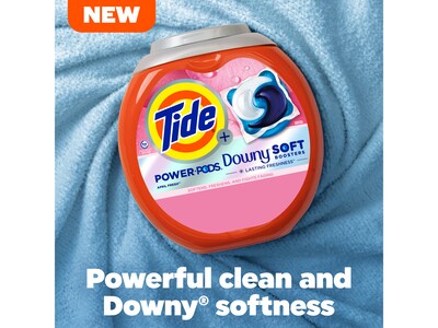 Tide Power PODS Downy HE Laundry Detergent Capsule, April Fresh, 98 Oz., 63/Pack (11807)