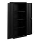 OIF 66"H Steel Storage Cabinet with 3 Shelves, Black (CM6615BK)