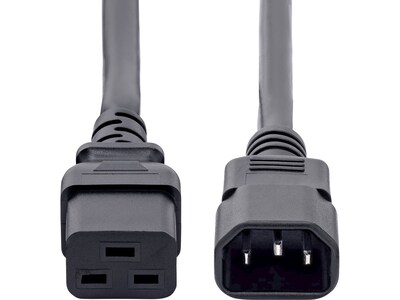 StarTech 6' C14 to C19 Power Cable, Male to Female, Black (PXTC14C19146)