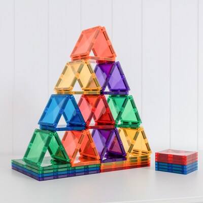 Connetix Magnetic Tiles Rainbow Square Pack, 42 Pieces (CNTR00042SQ)