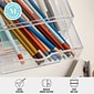 Martha Stewart Brody Plastic Stackable Office Desktop Organizer with 2 Drawers, 2/Set (BEPB45132CLR)