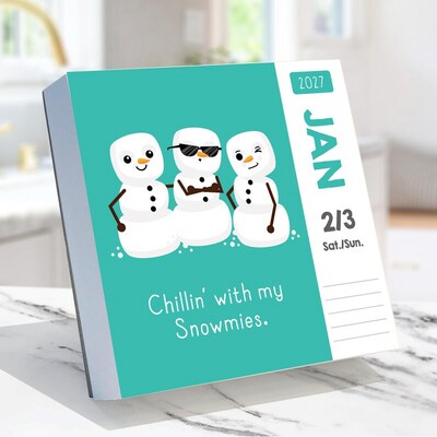 2027 TF Publishing Puns of Fun 5.25 x 5.25 Daily Day-to-Day Calendar, Multicolored (27-3066)
