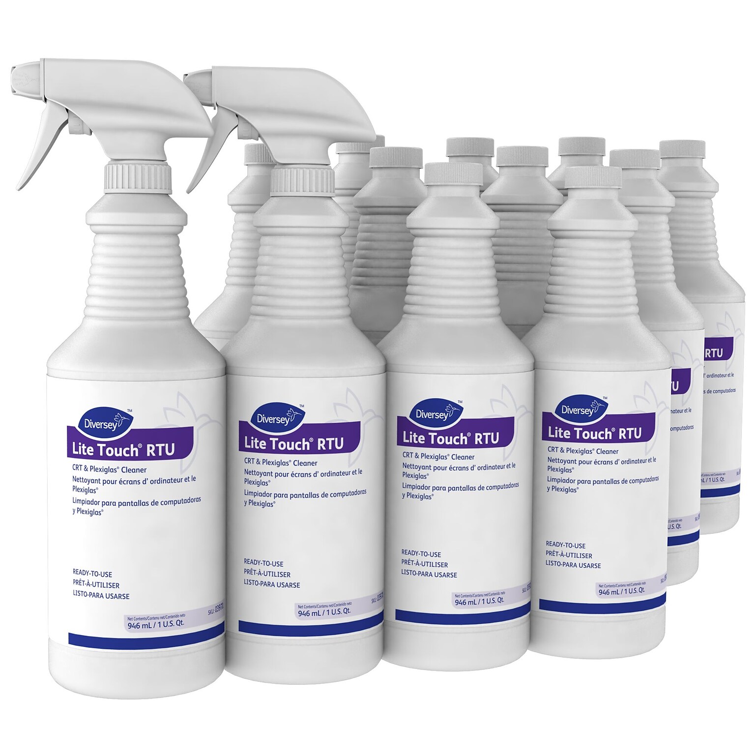 Lite Touch CRT and Plexiglass Surface Cleaner, 32 Oz., 12/Carton (03970.)