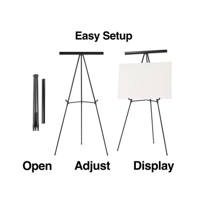 Quill Brand® Tri-Lite Display Easel, Black Steel (28220US/50449US)