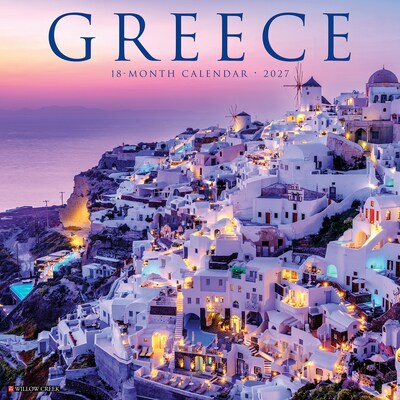 2027 Willow Creek Greece 12 x 12 Monthly Wall Calendar, Assorted Colors (60568)