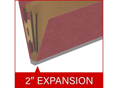 Medical Arts Press Pressboard Classification Folder, 2 Dividers, 2" Expansion, Legal Size, Dark Red, 10/Box (DV-T52-26-3ARD)