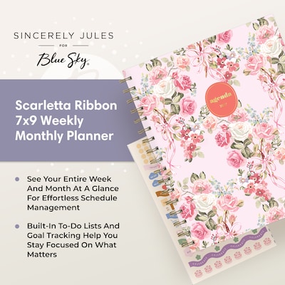 2027 Blue Sky Sincerely Jules 7" x 9" Weekly & Monthly Planner (162421)