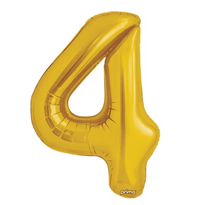 Party City (Air-Filled) 16 #4 Foil Balloon, Gold, 2/Pack (AM60050202-19)