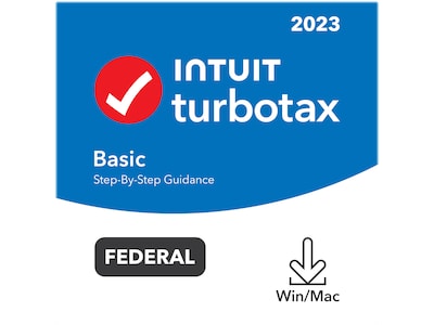 TurboTax Basic 2023 Federal for 1 User, Windows/Mac, Download (5102416)