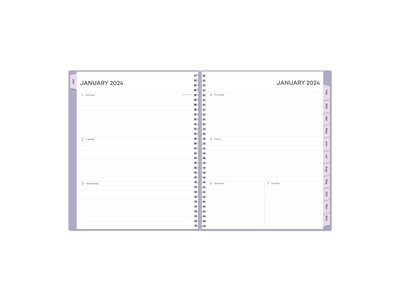 2024 Blue Sky Leeya 8.5 x 11 Weekly & Monthly Planner, Purple (143713)