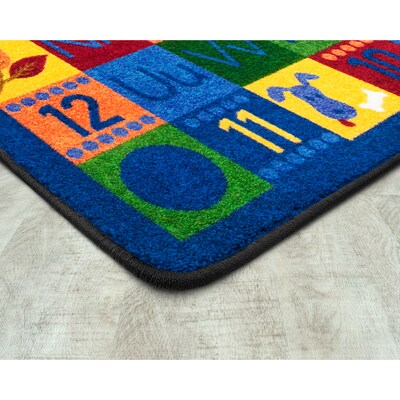 Joy Carpets Around the Block II Nylon 78 x 109 Machine Tufted Rug, Multicolored (2009D)