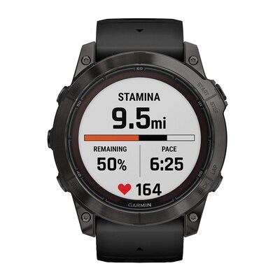 Garmin fenix 7X Pro Sapphire Solar Edition Smartwatch, Carbon Gray & Black, 51mm (GRM0277810)