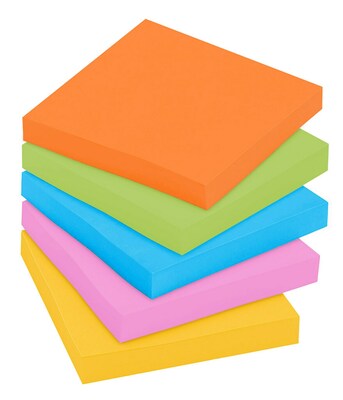 Post-it Super Sticky Notes, 3 x 3, Energy Boost Collection, 90 Sheets/Pad, 12 Pads/Pack (654-12SSU