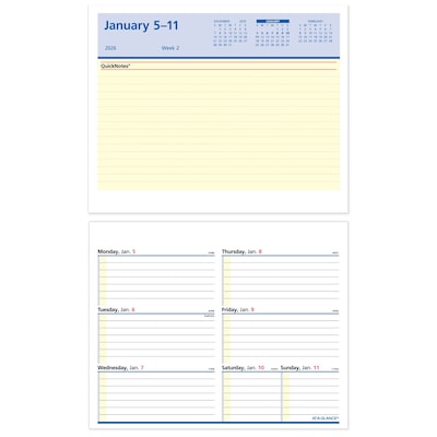 2026 AT-A-GLANCE QuickNotes Flip-A-Week 7 x 5.5 Weekly Desk Calendar Refill Pages (SW706-50-26)