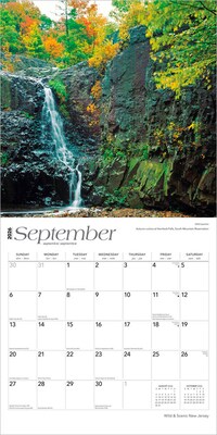 2026 BrownTrout New Jersey Wild & Scenic 12" x 12" Monthly Wall Calendar (9798330704842)