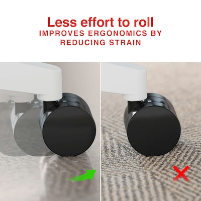 Quill Brand® Chairmat, For Flat-Pile Carpets, Standard Lip, 45" x 53"