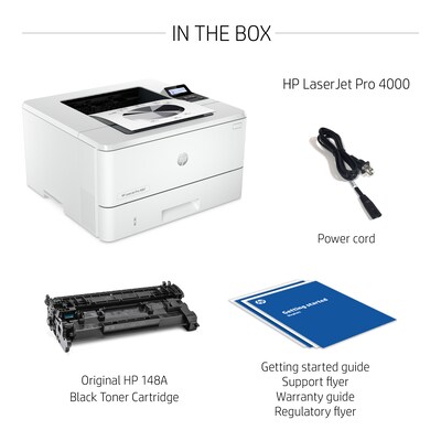 HP LaserJet Pro 4001n Black & White Printer (2Z599F#BGJ)