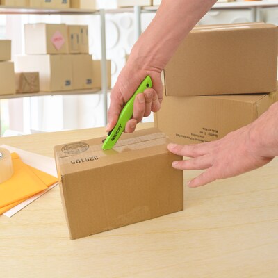 Westcott Full Size Safety Cutter Non Replaceable, Green, 12/Pack (00659)
