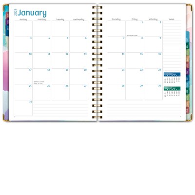 2027 Excello Brands 9" x 11" Weekly & Monthly Standard Planner, Paperboard Cover, Orchid (FSHN-CY27-8511-81)