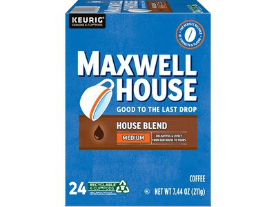 Maxwell House House Blend Coffee Keurig K-Cup Pod, Medium Roast, 96/Box (5303CT)