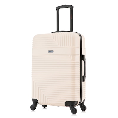 InUSA Resilience 25.59 Hardside Suitcase, 4-Wheeled Spinner, TSA Checkpoint Friendly, Sand (IURES00M-SAN)