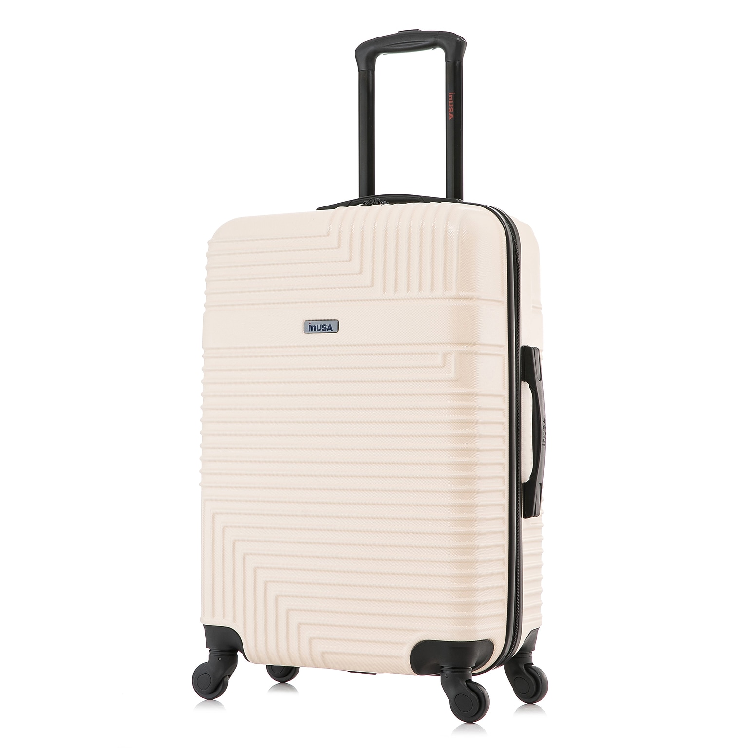 InUSA Resilience 25.59 Hardside Suitcase, 4-Wheeled Spinner, TSA Checkpoint Friendly, Sand (IURES00M-SAN)
