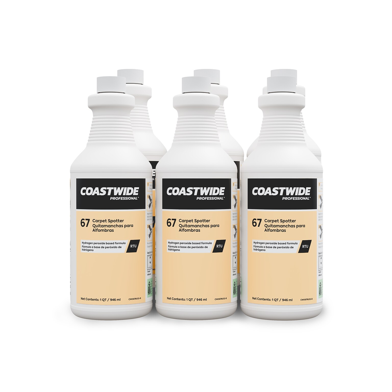 Coastwide Professional™ Carpet Spotter 67, 0.95L, 6/Carton (CW670032-A)