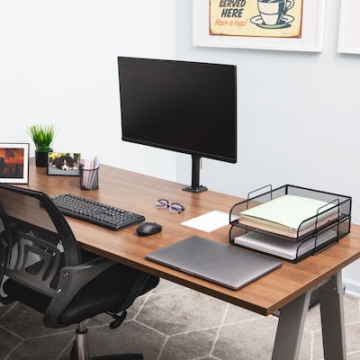Mind Reader Adjustable Desk Mount for 13"- 32" Monitors, Black (ARMON-BLK)