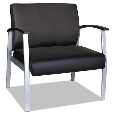 Alera metaLounge Series Fixed Arm Polyurethane Bariatric Guest Chair, Black (ALEML2219)