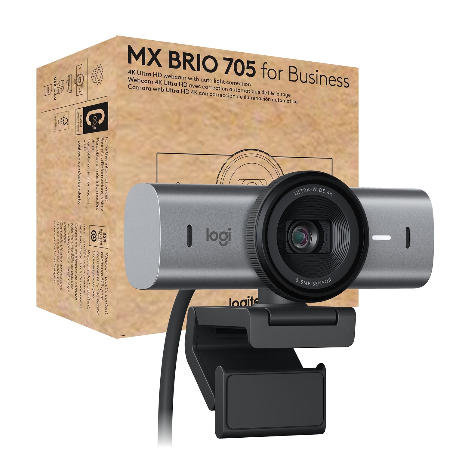 Logitech MX BRIO 705 4K Webcam, 8.5 Megapixel (960-001529)