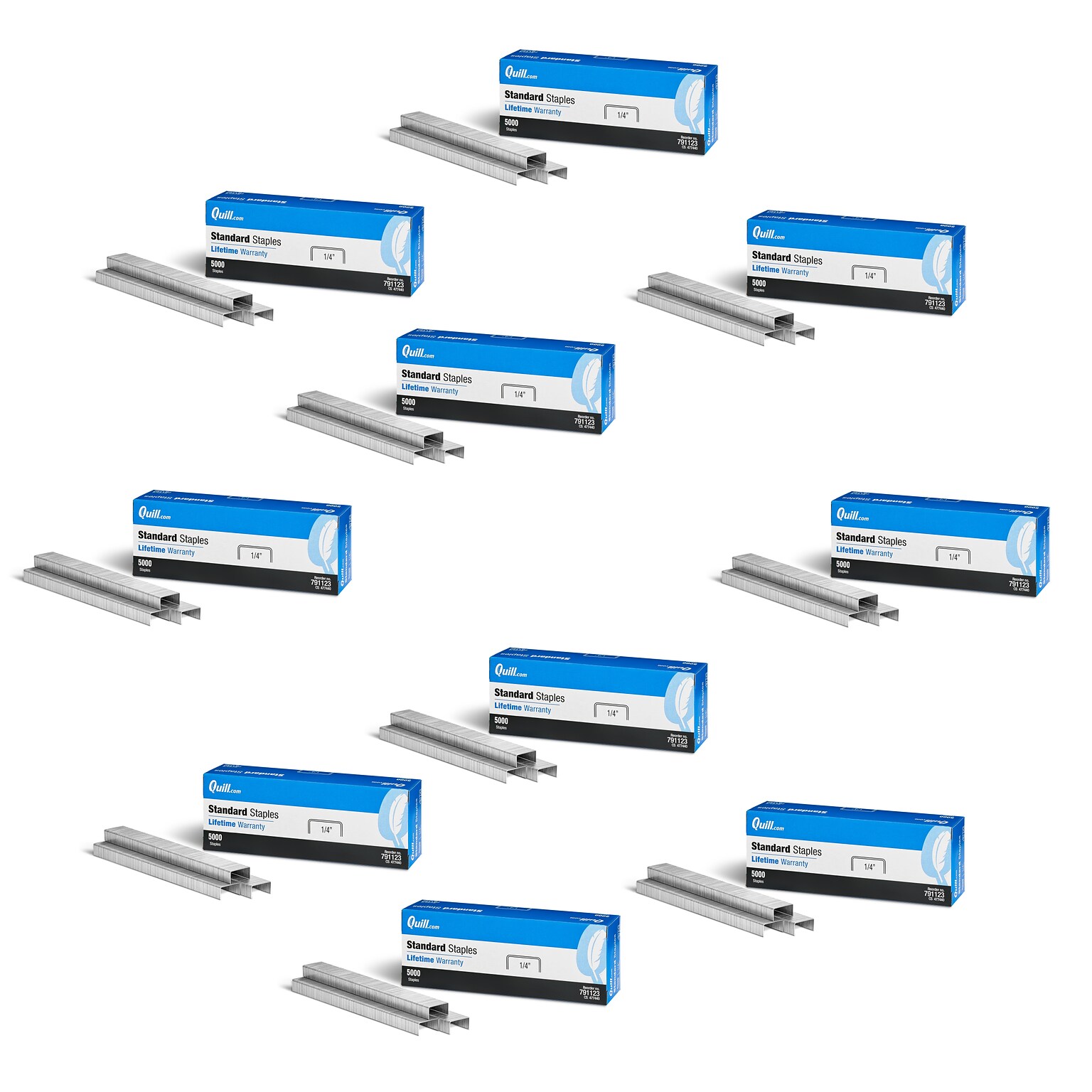 Quill Brand Standard Staples, 5,000 Box, 10/Pack - Save 30% off