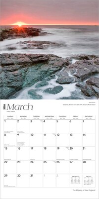 2026 BrownTrout The Majesty of New England 12" x 12" Monthly Wall Calendar (9798330704484)