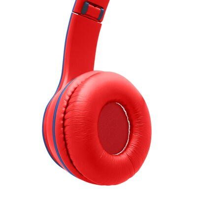 Crayola Boost Active Wireless Over-Ear Headphones, Bluetooth, Blue/Red (CHPBT348)